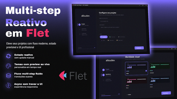 Flet Multi-Step Wizard — Modern UI Template